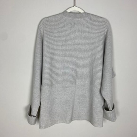 Wilfred Free Merino Wool Chunky Oversized Sweater Womens Small Grey V Neck - Picture 7 of 10